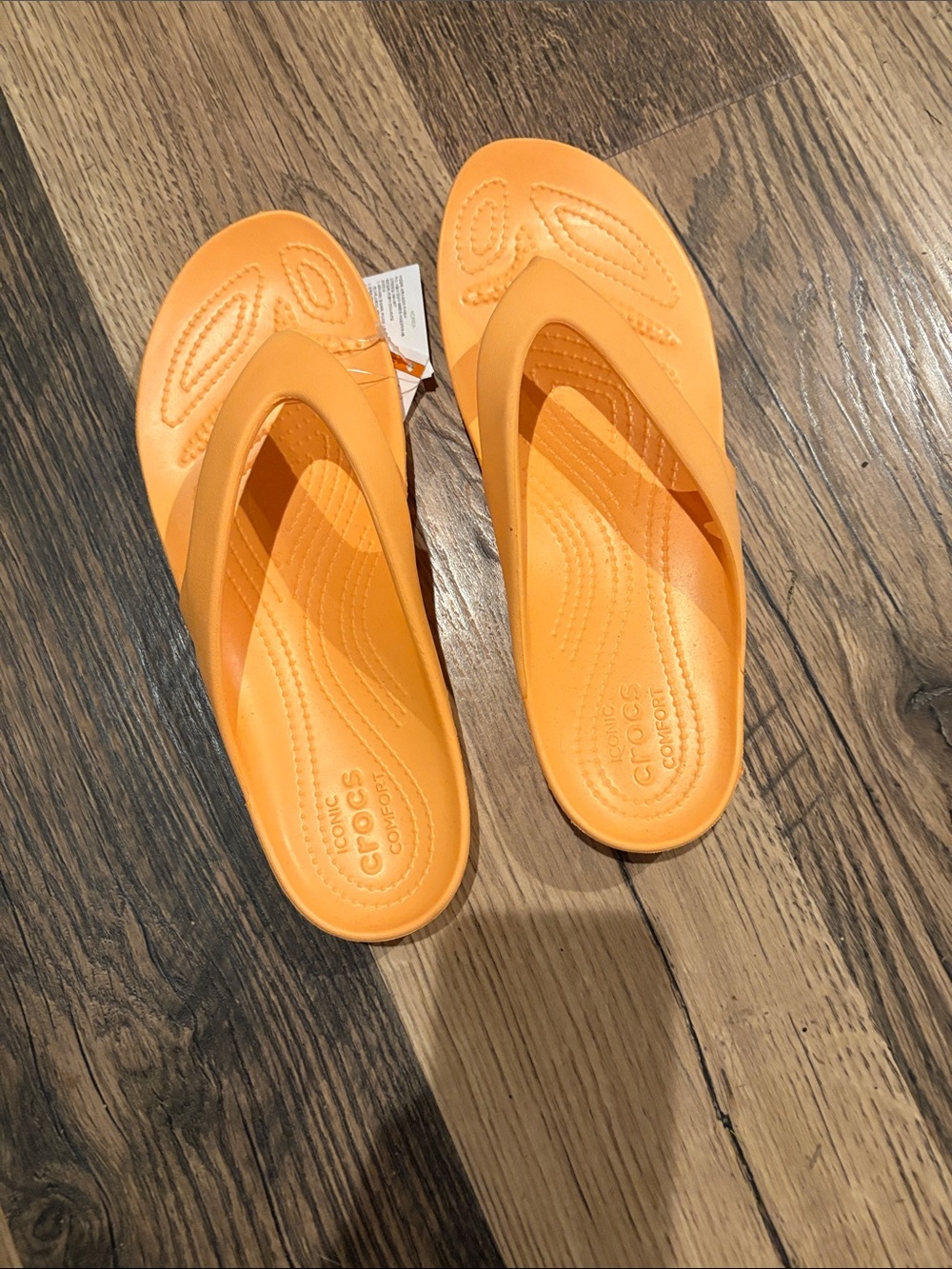 CROCS Orange Women's Flip Flop Sandals - Cushioned Comfort